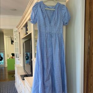 Blue Checkered Dress